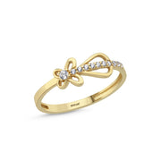 14ct Stone Set Alice Design Gold Ring