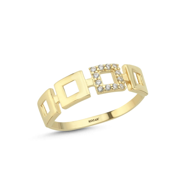 14ct Stone Set Lucrezia Design Gold Ring