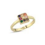 Load image into Gallery viewer, 14ct Colour Stone Set Stefania Design Gold Ring