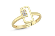 14ct Stone Set Elina Design Gold Ring