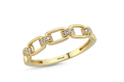 14ct Stone Set Hoop Design Gold Ring