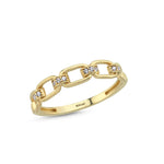 Load image into Gallery viewer, 14ct Stone Set Hoop Design Gold Ring