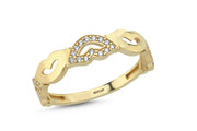 14ct Stone Set Lips Design Gold Ring