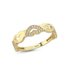Load image into Gallery viewer, 14ct Stone Set Lips Design Gold Ring