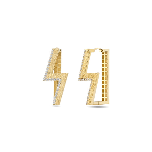 14ct Stone Set Design Gold Earrings