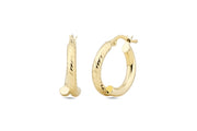 14ct Plain Hoop Design Gold Earrings