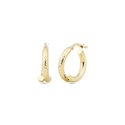 14ct Plain Hoop Design Gold Earrings