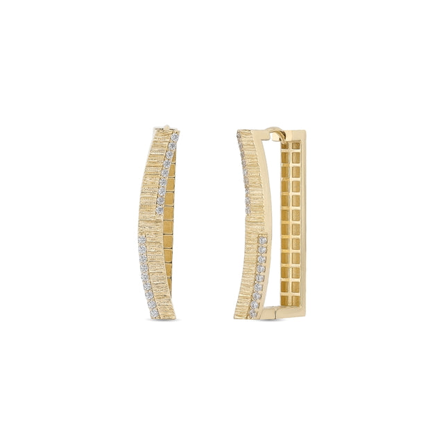 14ct Stone Set Acacia Gold Earrings