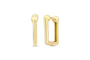 14ct Plain Bellflower Gold Earrings
