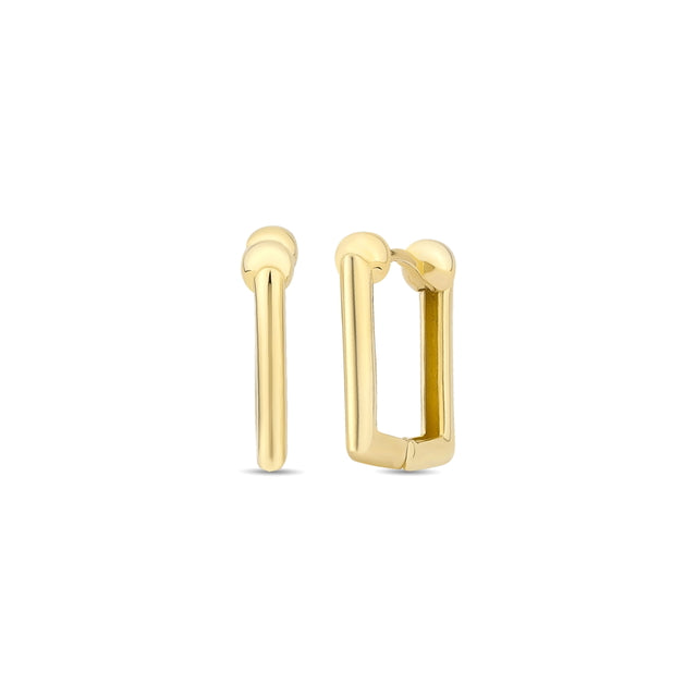 14ct Plain Bellflower Gold Earrings