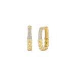 Load image into Gallery viewer, 14ct Stone Set Buttercup Gold Earrings