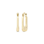 Load image into Gallery viewer, 14ct Tassiz Design Hoop Gold Earrings