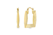 14ct Tassiz Detay Design Hoop Gold Earrings