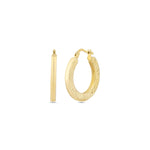 Load image into Gallery viewer, 14ct Tassiz Design Hoop Gold Earrings