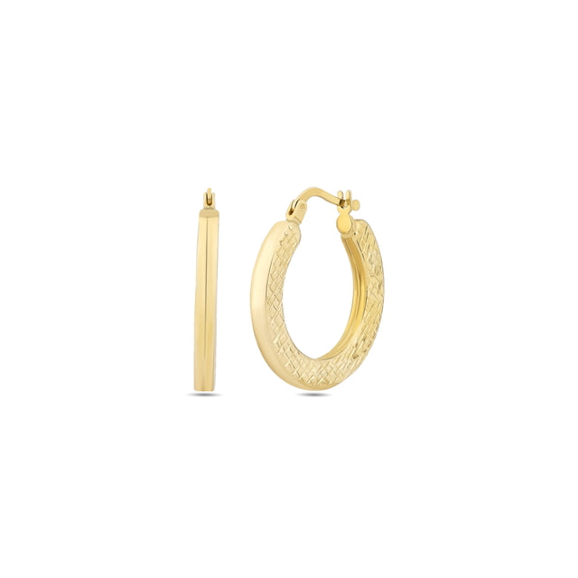 14ct Tassiz Design Hoop Gold Earrings