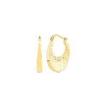 Load image into Gallery viewer, 14ct Desenli Hoop Gold Earrings