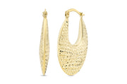 14ct Margherita Hoop Gold Earrings