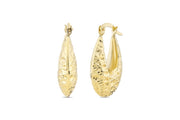 14ct Petalo Hoop Gold Earrings