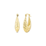 Load image into Gallery viewer, 14ct Petalo Hoop Gold Earrings