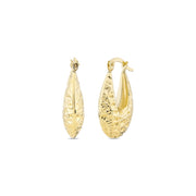 14ct Petalo Hoop Gold Earrings