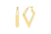 14ct Trifoglio Hoop Gold Earrings