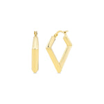 Load image into Gallery viewer, 14ct Trifoglio Hoop Gold Earrings