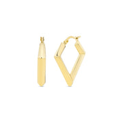 14ct Trifoglio Hoop Gold Earrings