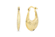 14ct Nettare Hoop Gold Earrings