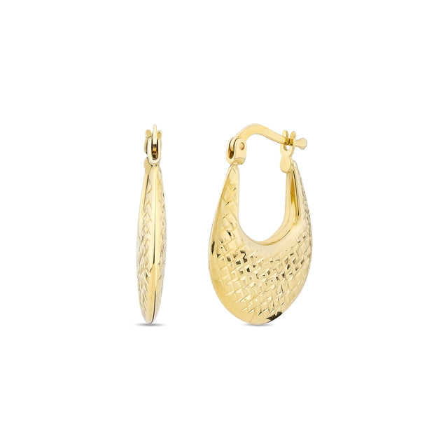 14ct Nettare Hoop Gold Earrings