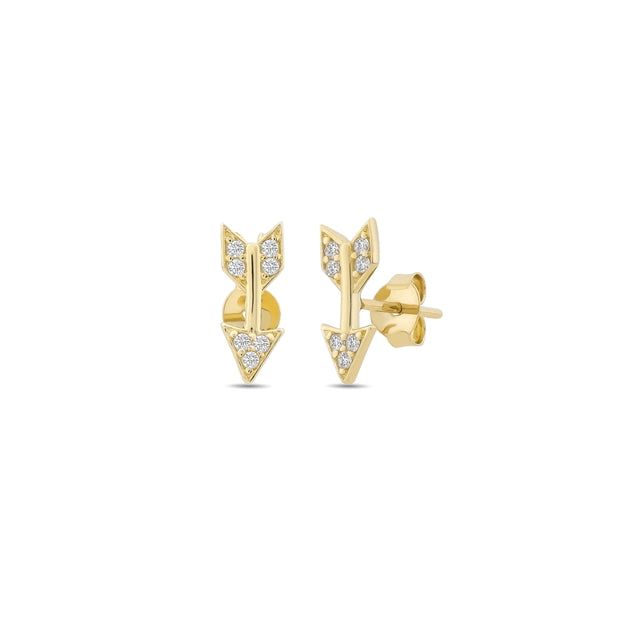 14ct Stone Set Ok Design Gold Earrings