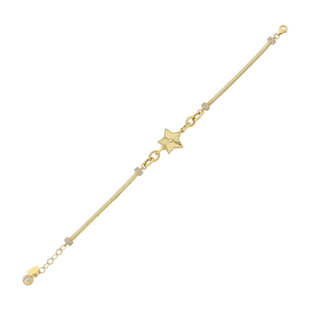 14ct Yildiz Figurlu Design Gold Bracelet