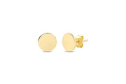 14ct Tassiz Yuvarlak Design Gold Earrings