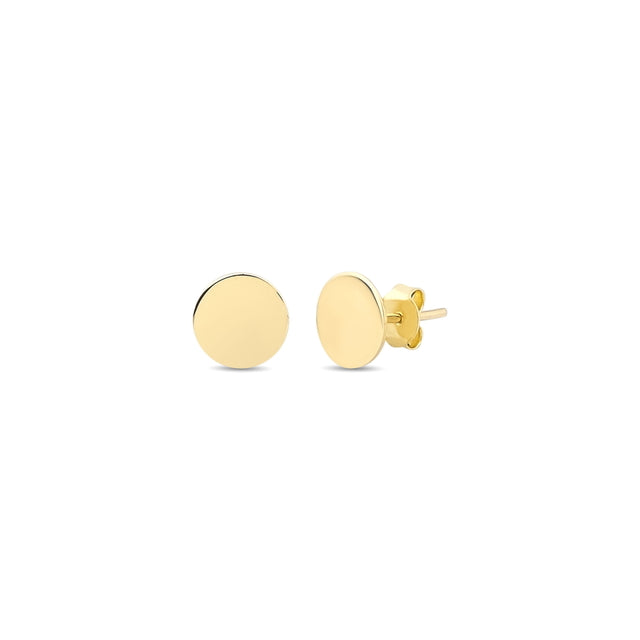 14ct Tassiz Yuvarlak Design Gold Earrings