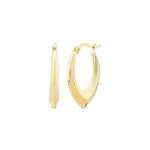 Load image into Gallery viewer, 14ct Design Hoop Gold Earrings