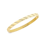 Load image into Gallery viewer, 14ct Stone Set Detay Cuff Gold Bracelet