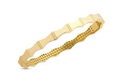 14ct Tassiz Cizgi Detay Cuff Gold Bracelet