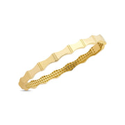 14ct Tassiz Cizgi Detay Cuff Gold Bracelet