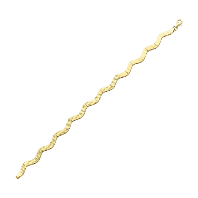 14ct Crescent Detayli Gold Bracelet