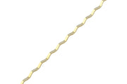14ct Stone Set Crescent Gold Bracelet