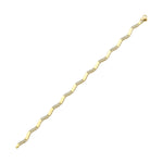 Load image into Gallery viewer, 14ct Stone Set Crescent Gold Bracelet