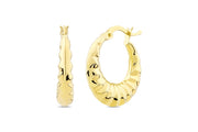 14ct Tassiz Della Hoop Gold Earrings