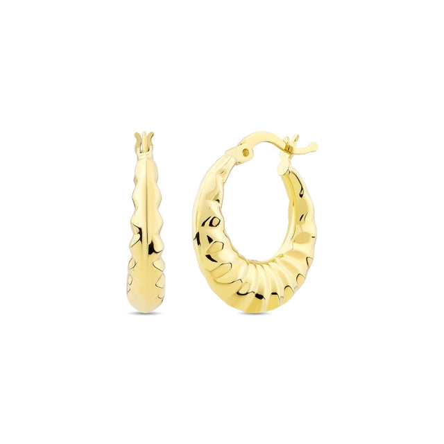 14ct Tassiz Della Hoop Gold Earrings