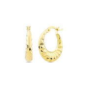 14ct Tassiz Della Hoop Gold Earrings