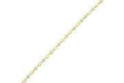 14ct Turquoise White Stella Gold Bracelet