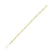 14ct Turquoise White Stella Gold Bracelet