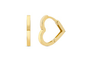 14ct Tassiz Heart Hoop Gold Earrings