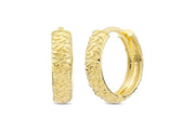 14ct Tassiz Desenli Hoop Gold Earrings