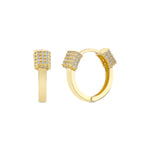 Load image into Gallery viewer, 14ct Stone Set Mabel Hoop Gold Earrings