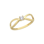 Load image into Gallery viewer, 14ct Solitaire Detail Design Gold Ring