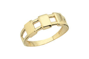 14ct Plain Square Design Gold Ring